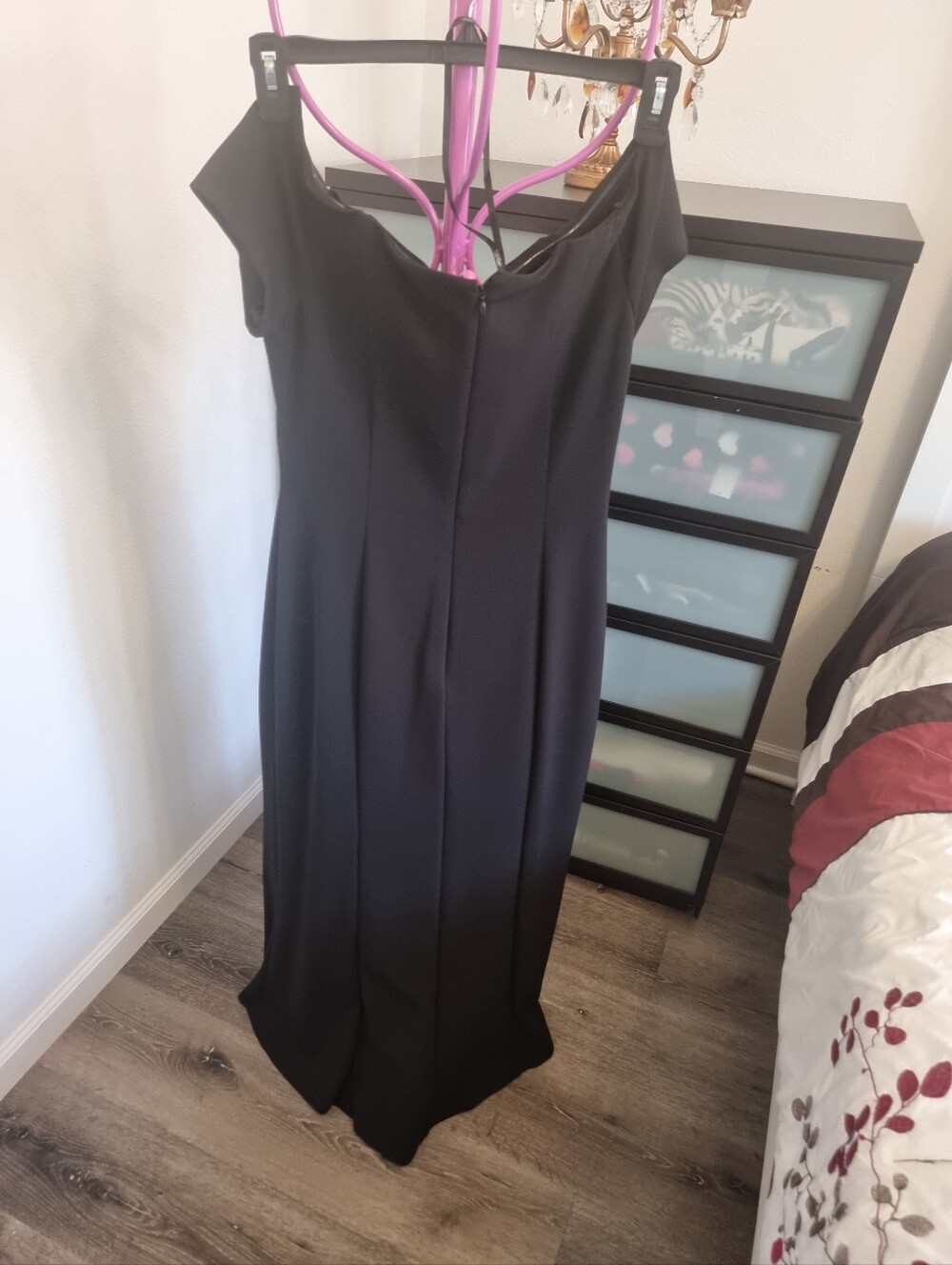 Calvin Klein Black Off-Shoulder Maxi Dress
